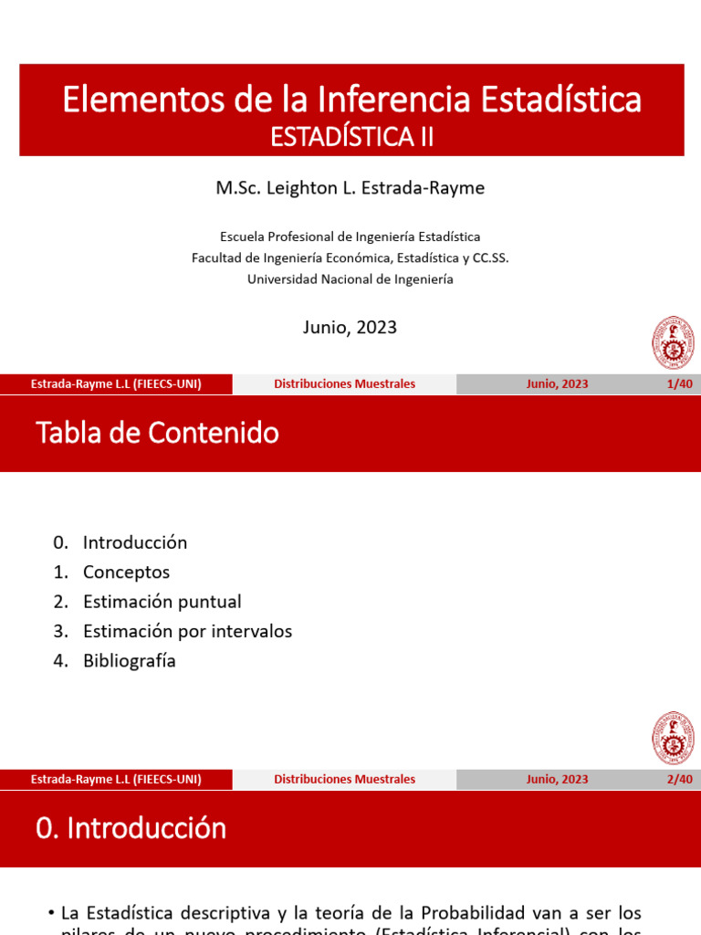04 Elementos Inferencia Estadistica E2 p1 16 06 2023 | PDF