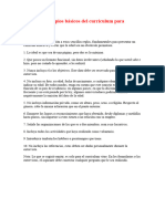 Los Diez Principios Básicos Del Curriculum para Mayores de 40