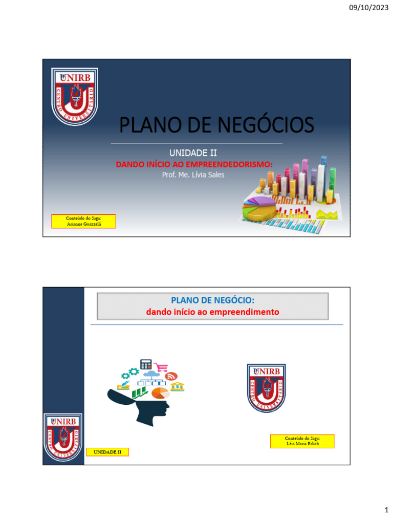 AULA 7 - Plano de Negocios - Dando Inicio Ao Empreendedorismo | PDF ...
