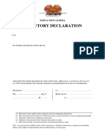 Statutory Declaration General Form