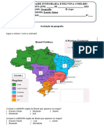 Avaliação de Geografia II Etapa 2023