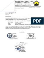 Surat Undangan Closing Dies Natalis XII HMTK UNPAM - Pengurus HMTK UNPAM Periode 2022-2023