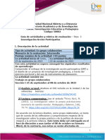 Guía de Actividades y Rúbrica de Evaluación - Unidad 2 - Paso 3 - Investigación Acción Participativa