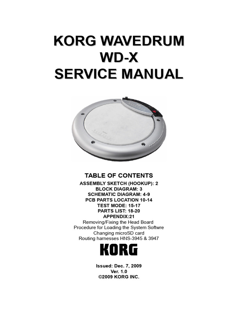 Wavedrum (WDX1) Service Manual | PDF | Classes Of Computers