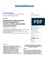 Programas de Intervención en Nutrición Hospitalaria - Acciones, Diseño, Componentes, Implementación