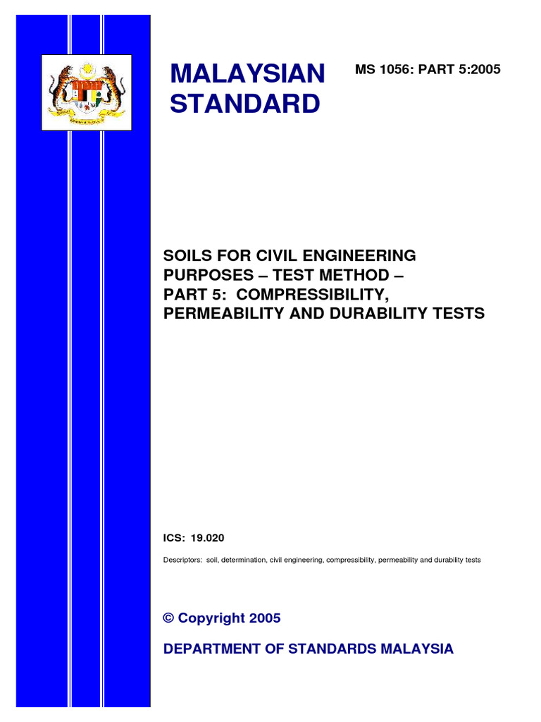 MS 1056 Part 5-2005 | PDF | Standardization