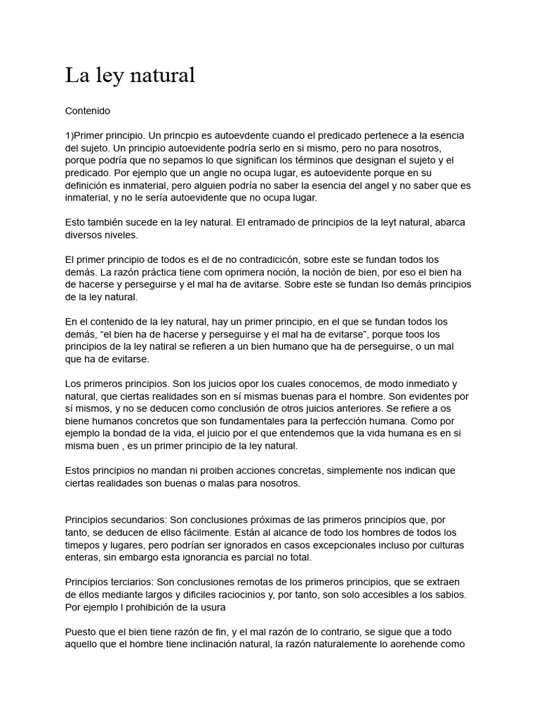 Natural 2 | PDF | La Ley natural | Estatuto