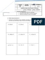 Evaluacion 5° Multiplicación y División