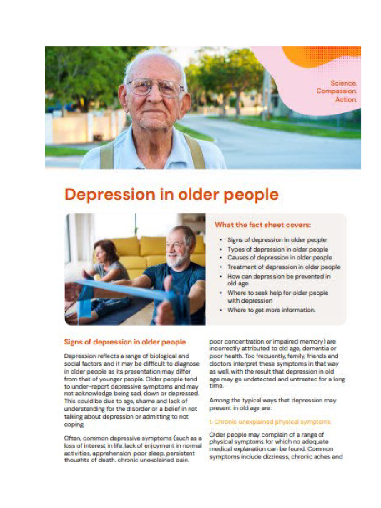 Depression in Old Age | PDF