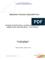 Mercado Municipal "Central": Memoria Tecnica Descriptiva