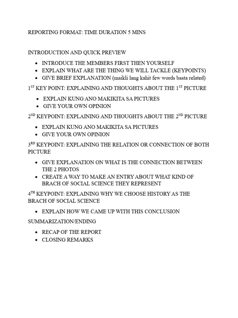 Reporting Format 1 PDF