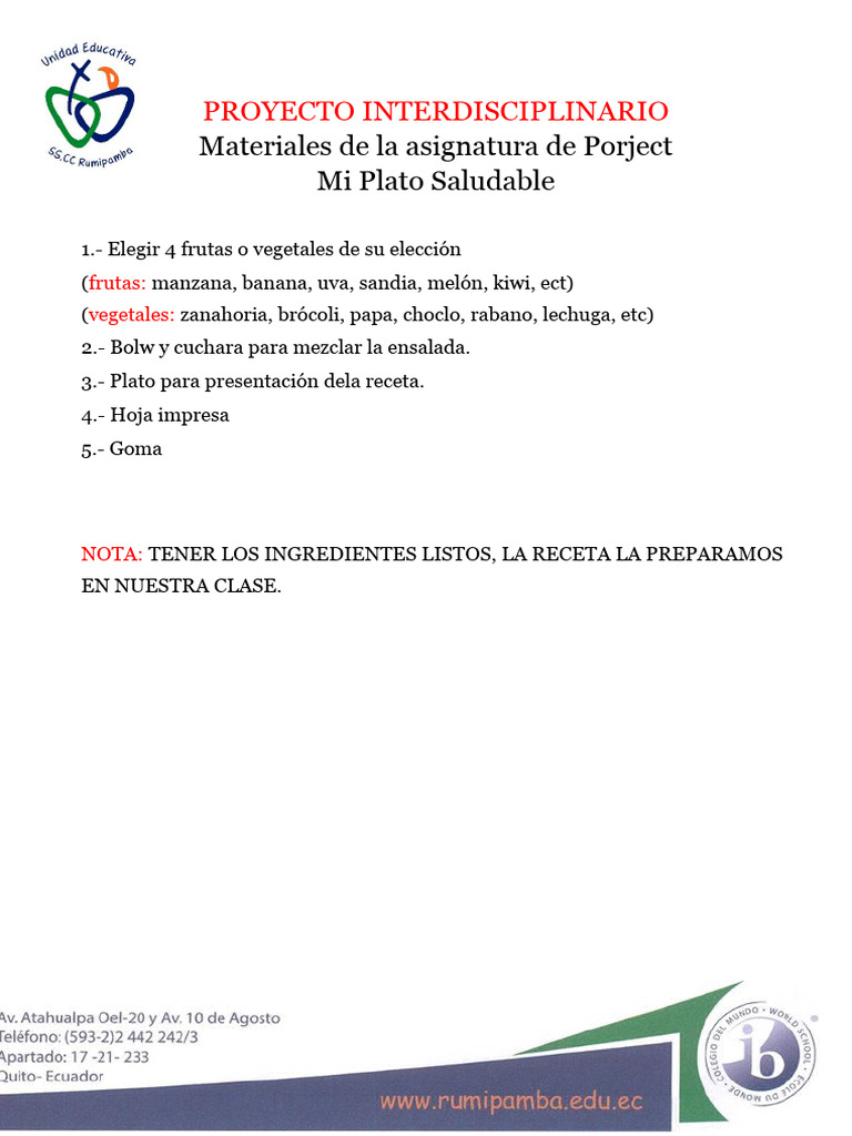 Project Materials PDF