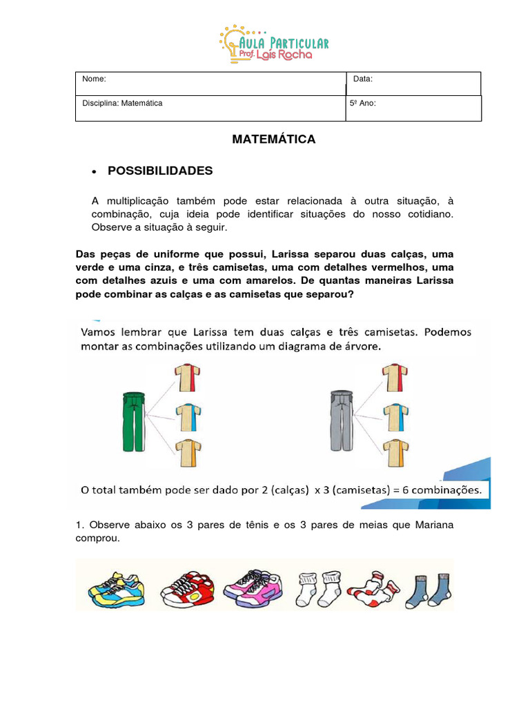 Ficha de Estudo-Matematica Problemas e Possibilidades | PDF