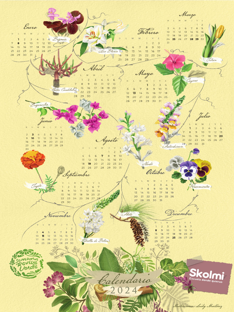 Calendario Revive Verde 2024 PDF