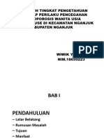 Pengaruh Tingkat Pengetahuan Terhadap Perilaku Pencegahan Osteoporosis Wanita