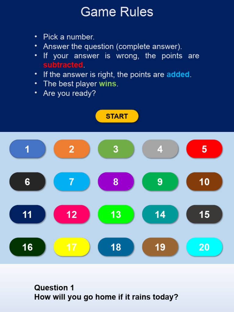 Interactive Game with 20 Questions | PDF