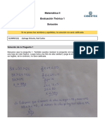 Matemática II Evaluación Teórica 1 Solución: Si No Pones Tus Nombres y Apellidos, La Solución No Será Calificada