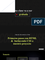 Clase 2 - Primeros Pasos Con HTML - Incluyendo CSS A Nuestro Proyecto