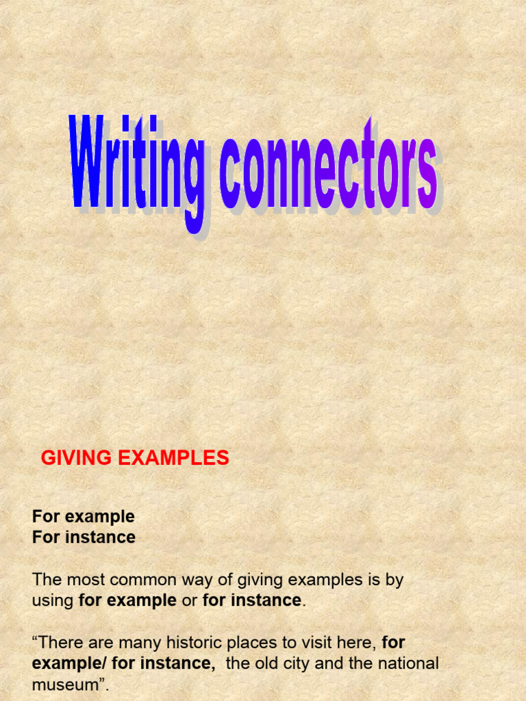 Writing Connectors PDF