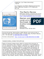 Realism and Constructivism in Southeast Asian Security Studies Today - A Review Essay by Peou 2002