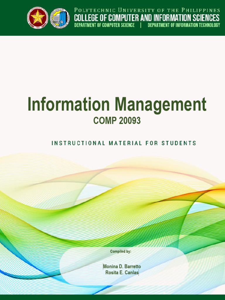 Instructional Material - COMP 20093 - Information Management | PDF