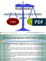 Analisis Break Even Point (Bep)