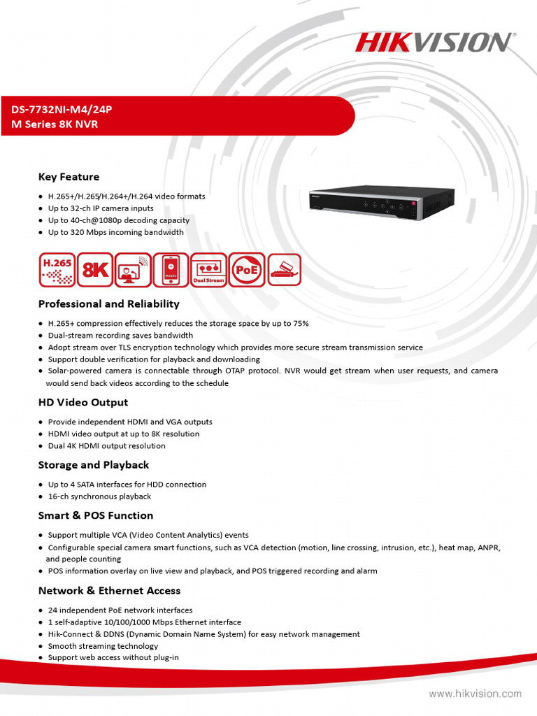 Datasheet of DS 7732NI M4 - 24P - V4.63.010 - 20230922 | PDF