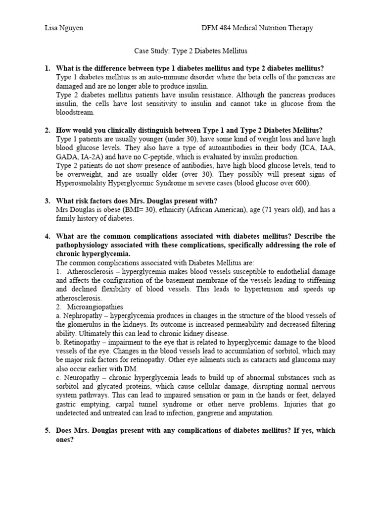 Type 2 Diabetes Case Study Analysis | PDF