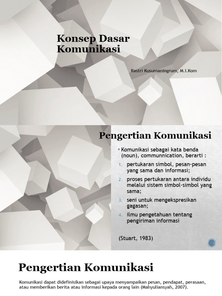 Konsep Dasar Komunikasi Dan Elemen Elemennya Pdf