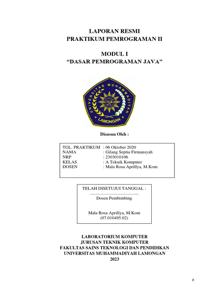 Dasar Pemrograman Java untuk Pemula | PDF