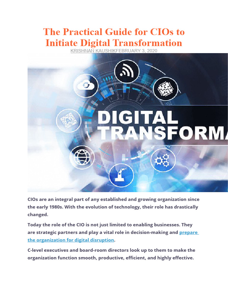 CIO's Guide to Digital Transformation | PDF