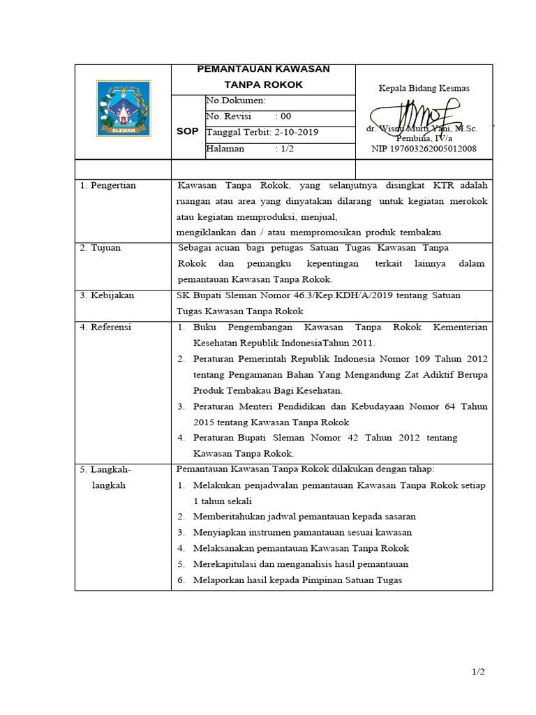 Panduan Pemantauan KTR | PDF