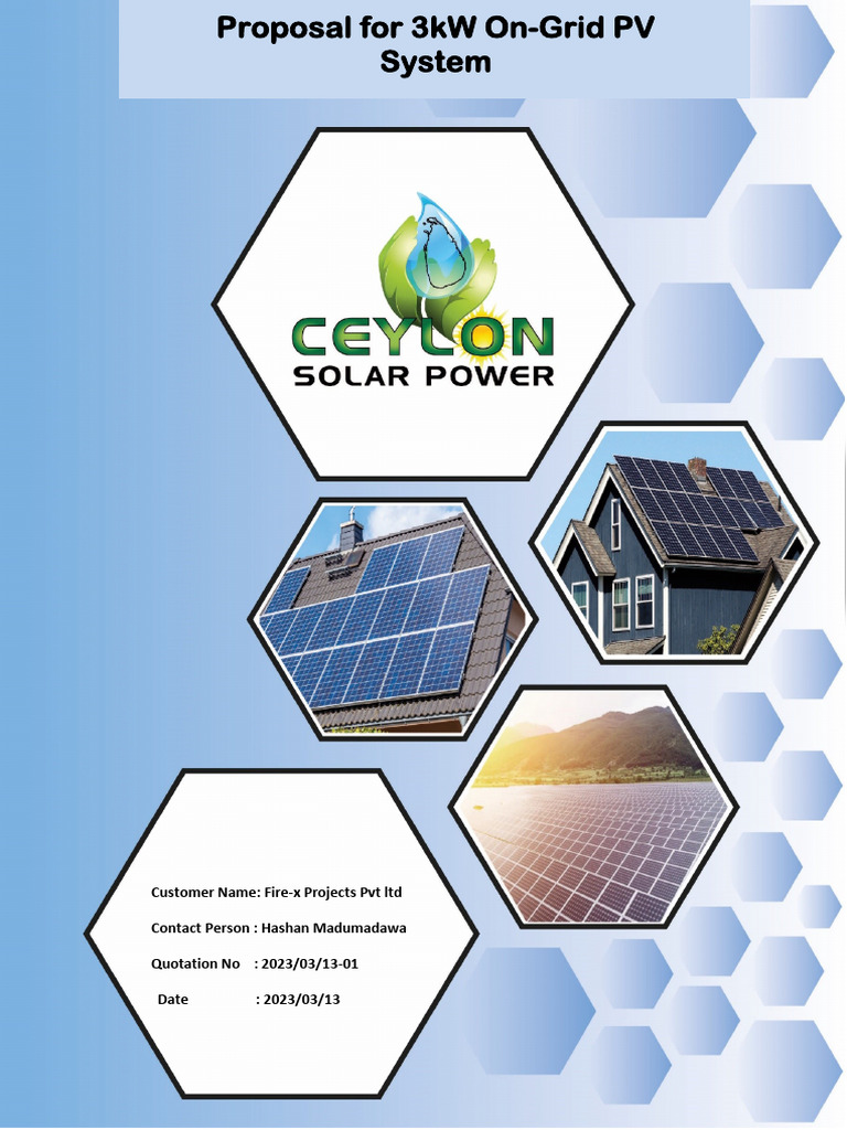 01) .Ceylon Solar Power - On Grid | PDF