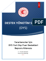 DYS Yurt Dışı Fuar Desteği Başvuru Kılavuzu (06.07.2021)