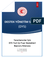 DYS Yurt İçi Fuar Desteği Başvuru Kılavuzu (06.07.2021)