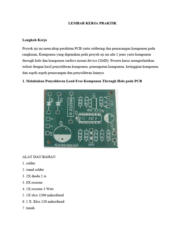 Soal Soldering Operator PDF