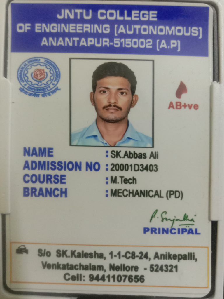 Jntu id card pdf