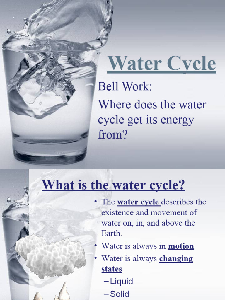 Water Cycle Review PDF