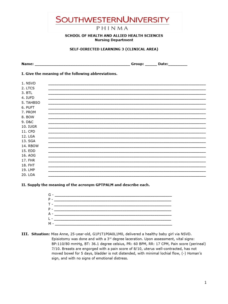 Sdl3 self directed learning pdf motherhood maternal health