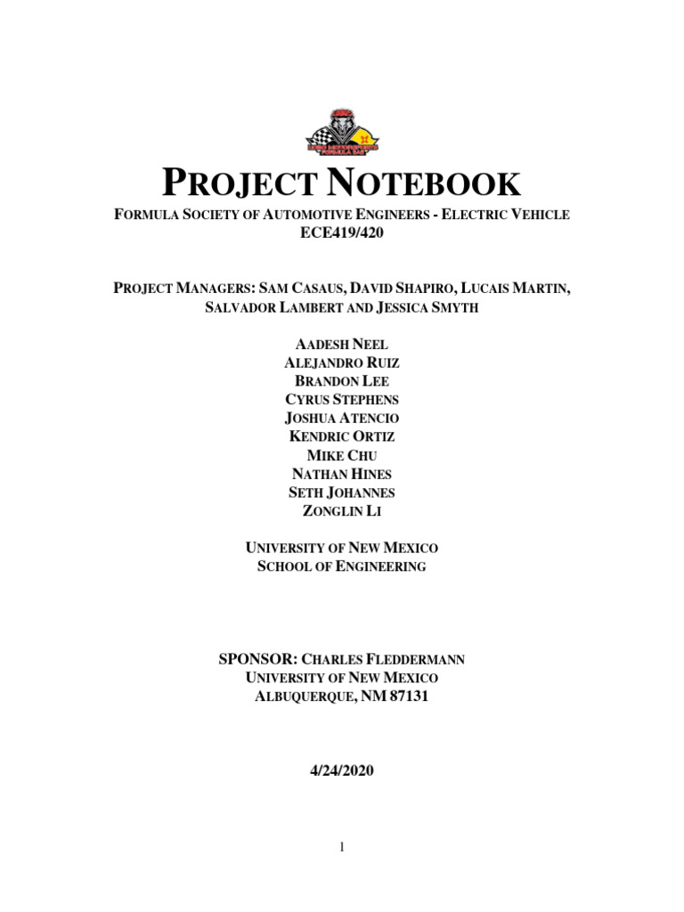 UNM Electric Vehicle Project Report | PDF | Relay | Fuse (Electrical)