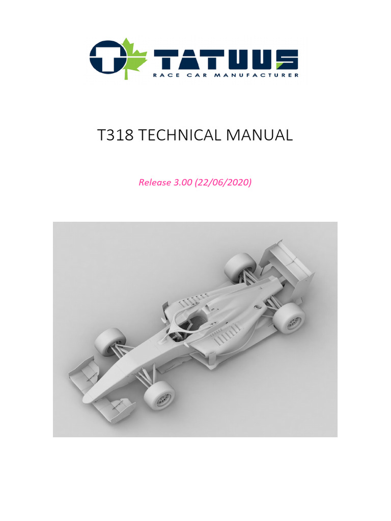 T318 Technical Manual: Release 3.00 (22/06/2020) | PDF