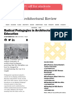 Radical Pedagogies in Architectural Education - Architectural Review