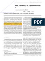 Pitting and crevice corrosion of superaustenitic stainless steels