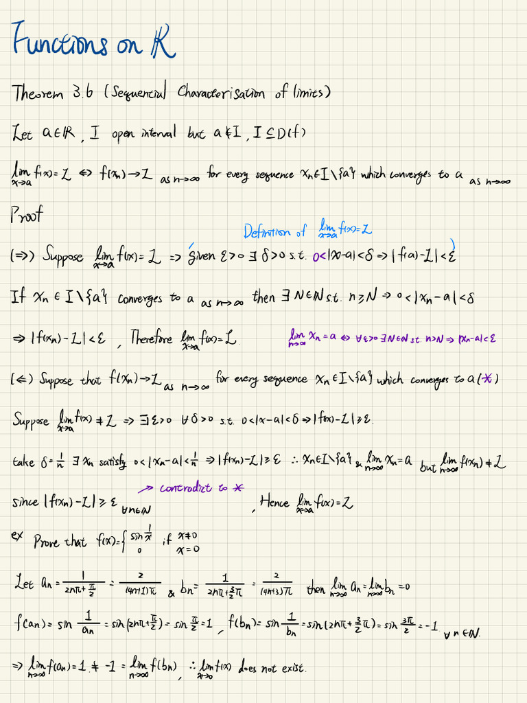 Sequential Characterization of Limits | PDF | Mathematical Analysis