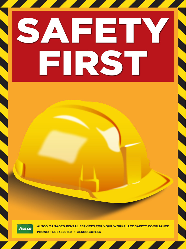 Alsco SG Workplace Safety Posters Safety First A4 | PDF