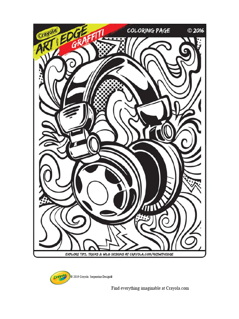 Art With Edge Graffiti Coloring Page | PDF
