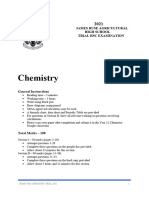 James Ruse 2021 Chemistry Trials & Solutions