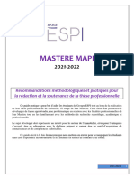 (Livret Methodologie) These Professionnelle - M2 Mapi 2021-2022