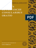 Ciceros de Provinciis Consularibus Oratio (American Philological Association Texts and Commentaries) (Society For Classical... (Luca Grillo)