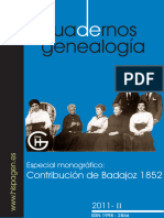 Cuadernos de Genealogía 2011-2